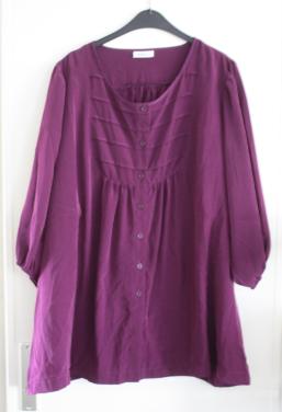 Paarse blouse  shirt maat 44-46