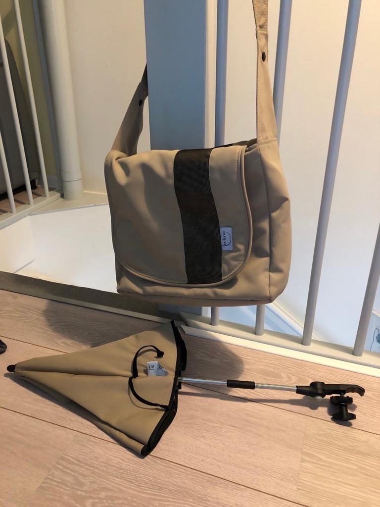 Kinderwagen met buggy, reiswieg, maxi cosi, verzorgingstas, parasolletje
