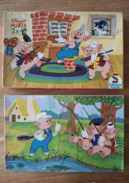 Vintage Puzzels: De 3 Biggetjes
