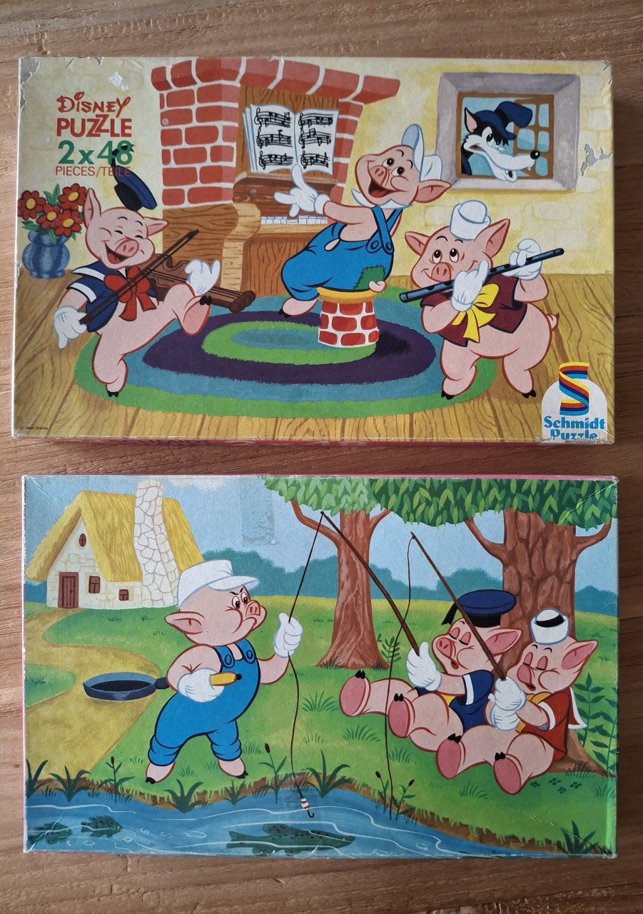 Vintage Puzzels: De 3 Biggetjes