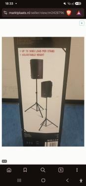 Vonyx LS01K Speaker Stand Set – Nieuw in doos, compleet