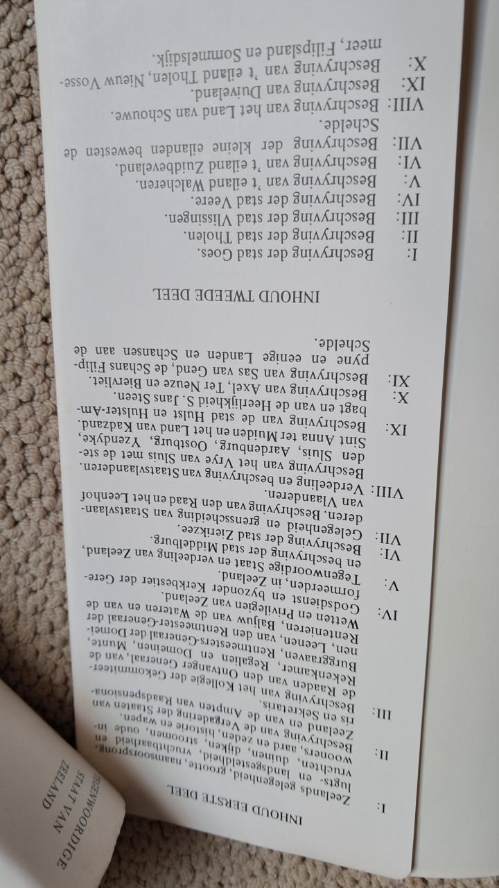 Boeken zeeland Historisch boek Tegenwoordige staat van Zeeland 1751 en 1753