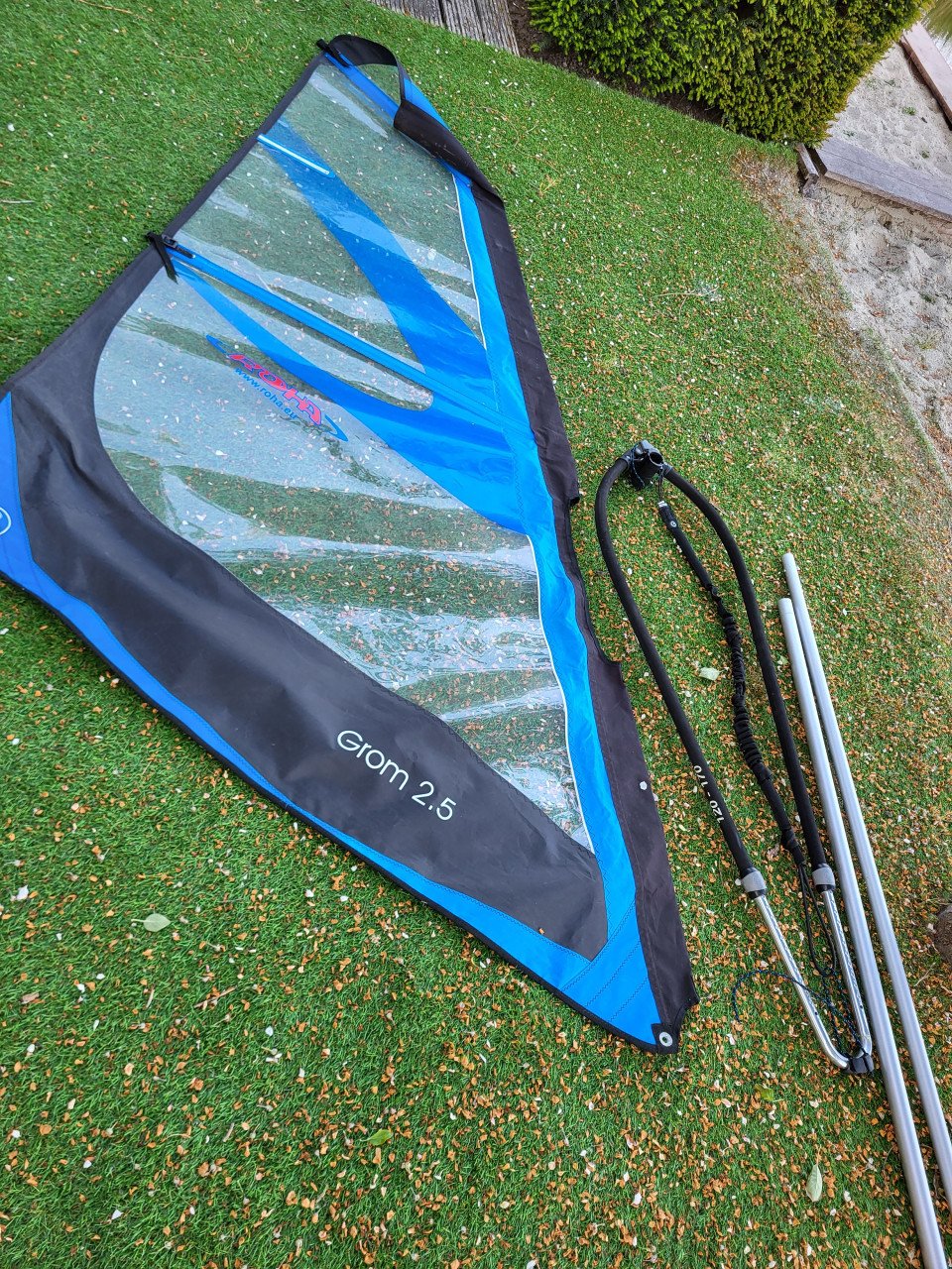 Windsurfboards en zeilen