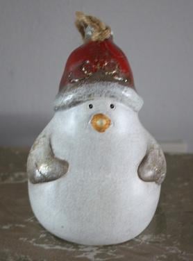 Stenen vogel hanger met bel