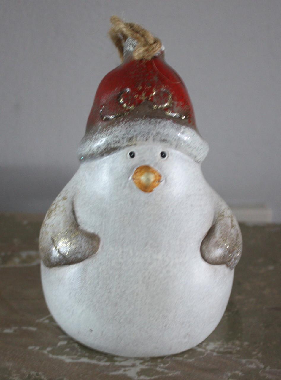 Stenen vogel hanger met bel