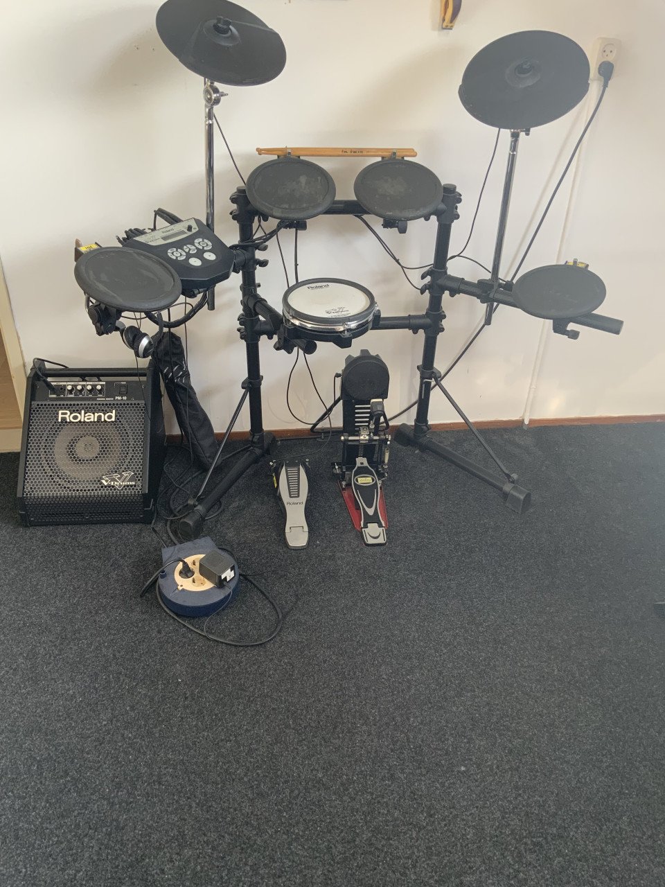 Electronisch drumstel + monitor