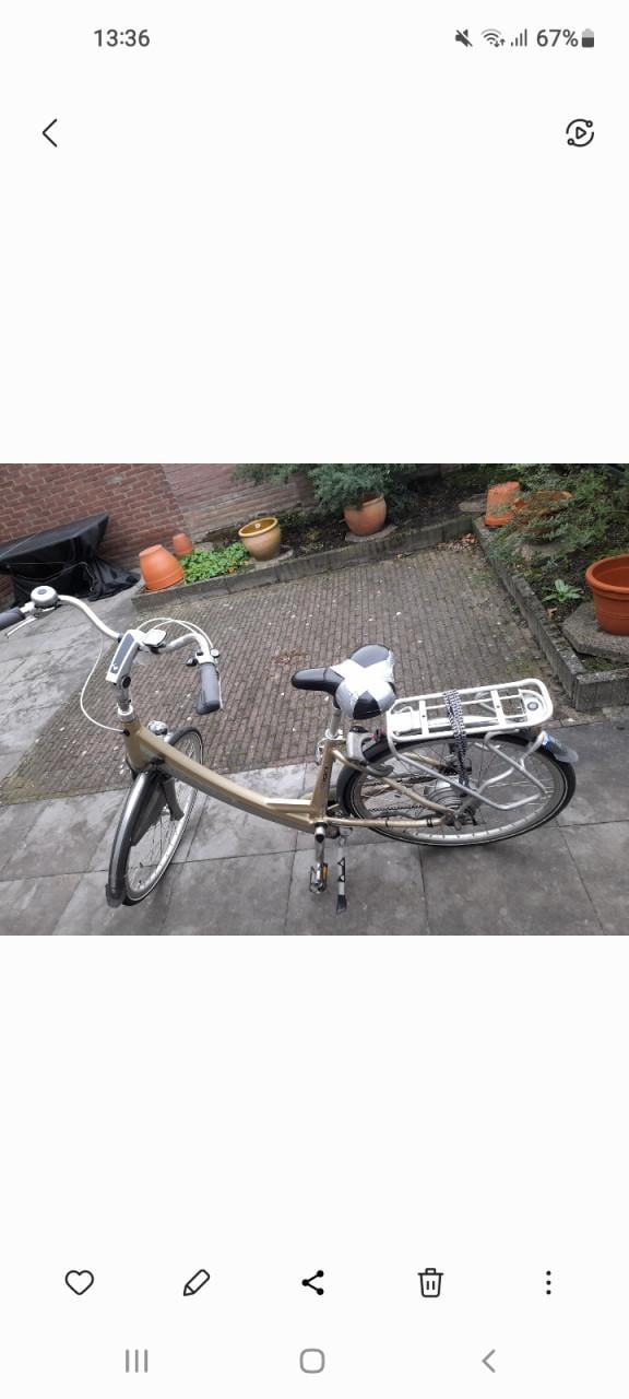Ondersteunde fiets