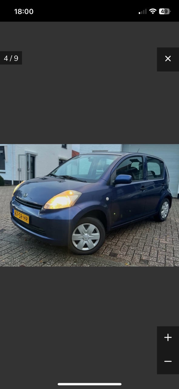 Daihatsu Sirion APK nov 2025 met blikschade dus KOOPJE
