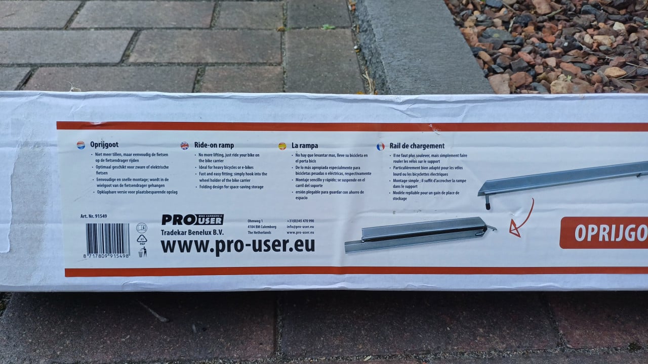 Oprijgoot fietsdrager Pro-User