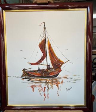 Div schilderijen van oude visserij