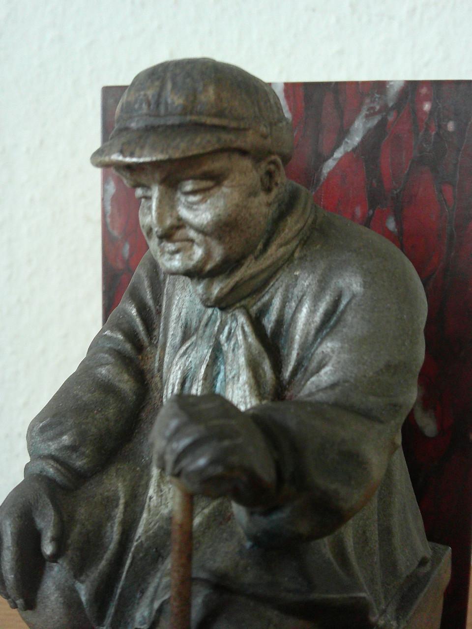 BOERENSTEL IN RUSTE ,MARMER EN ZAMAK, FRANKRIJK 1920/'30