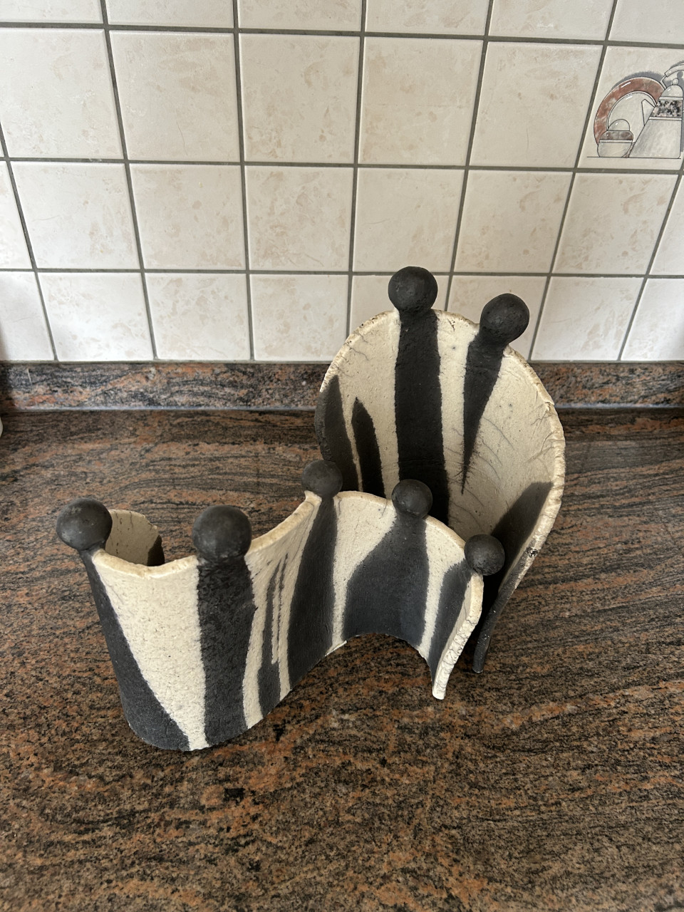 Raku craquele glazuur abstract