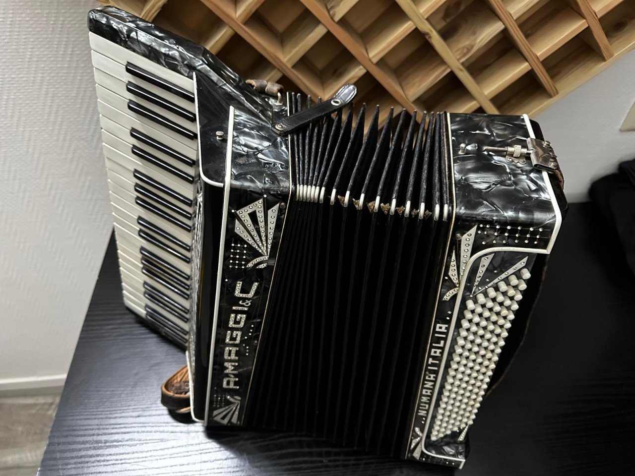 Italiaanse 120-bassen accordeon – Numana Italia + KOFFER