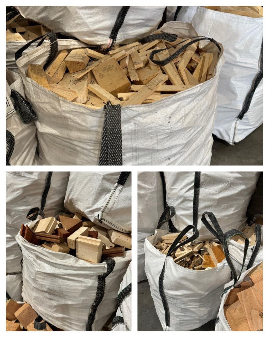 Kachelhout, bigbagzakken vuren hout