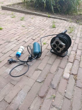 Stroomhaspel met euro stekker
