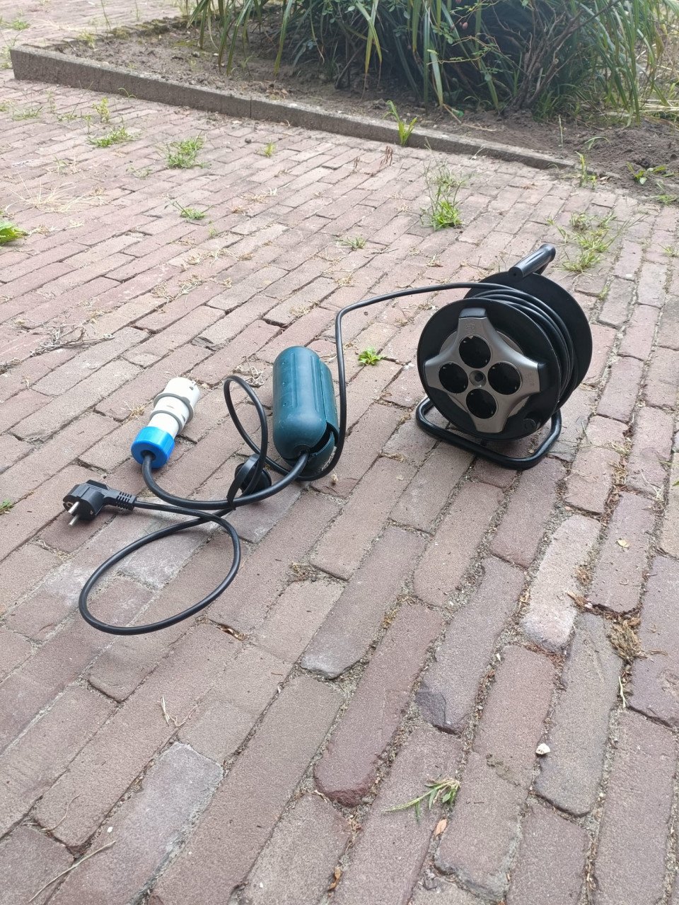 Stroomhaspel met euro stekker