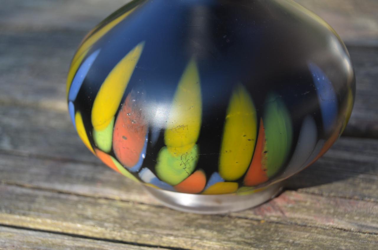 Fraaie zwarte Murano vaas, jaren '50.