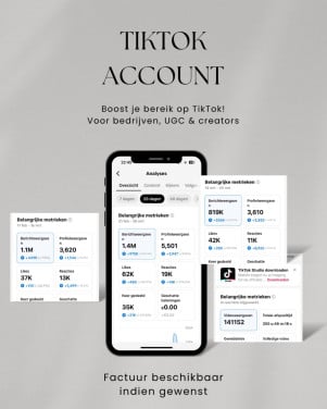 12k volgers | TikTok account (zakelijk)
