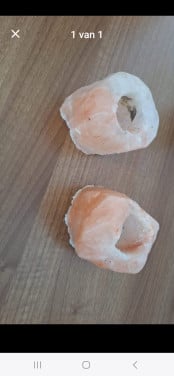 Zoutkristal waxinelicht houder