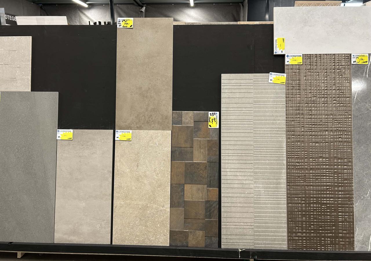 Vloertegels en wandtegels uit voorraad leverbaar