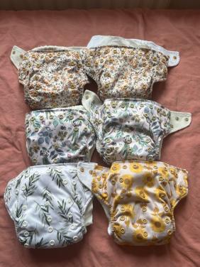 6x Modern Cloth Nappies wasbare luiers