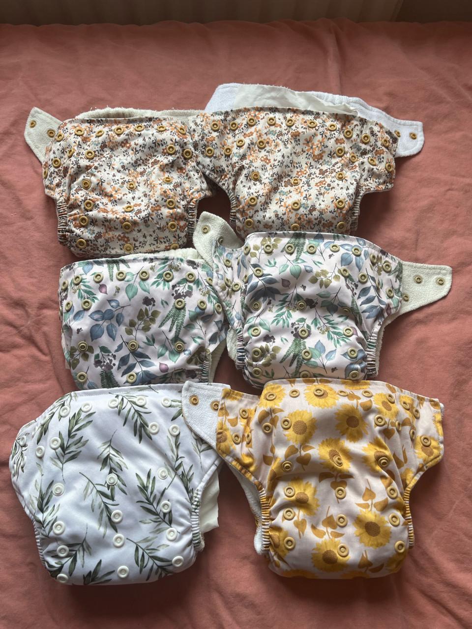 6x Modern Cloth Nappies wasbare luiers