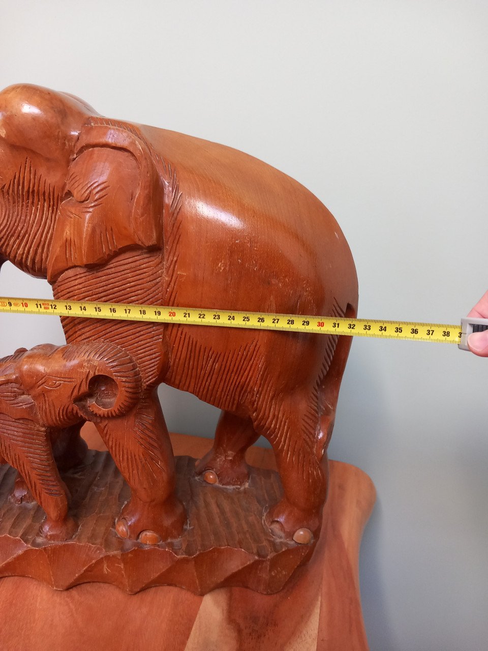 Massief Grote Houten Olifant! 5 kg!