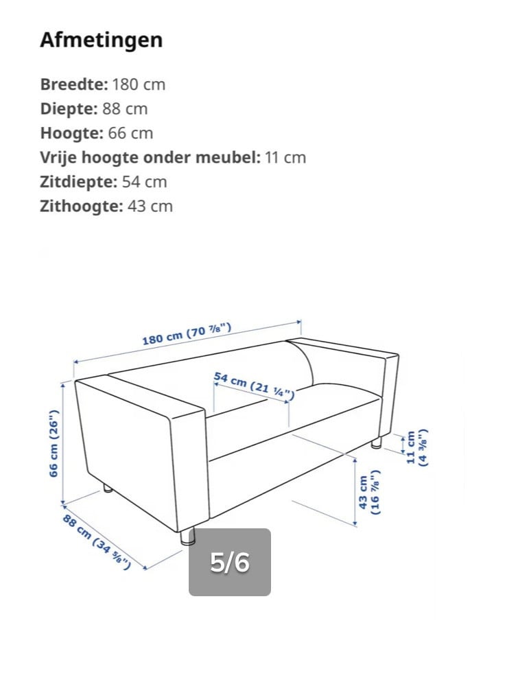 2-zitsbank Ikea Klippan