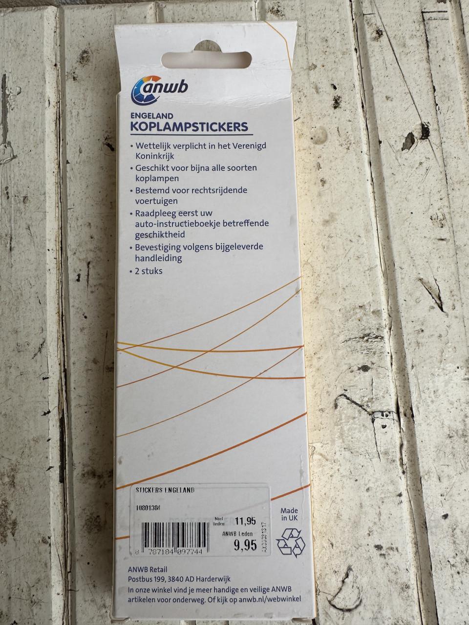 Koplamp stickers voor Engeland