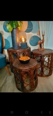 Vintage mimi set bamboe/rotan