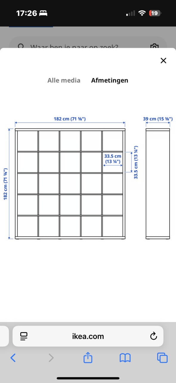 IKEA kallax kast (25 vakken)