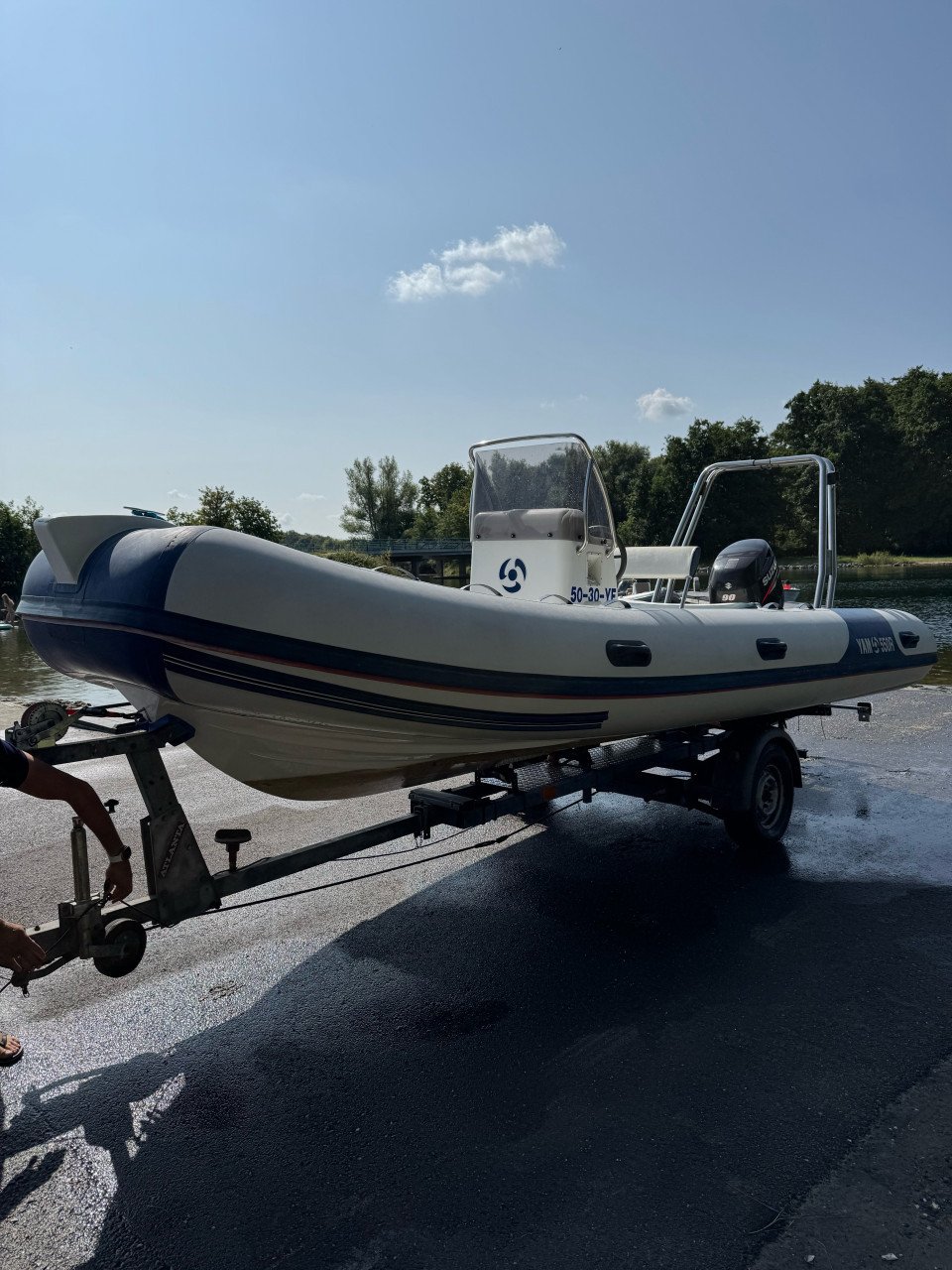 Rib Yam 550. Mooie rib met trailer