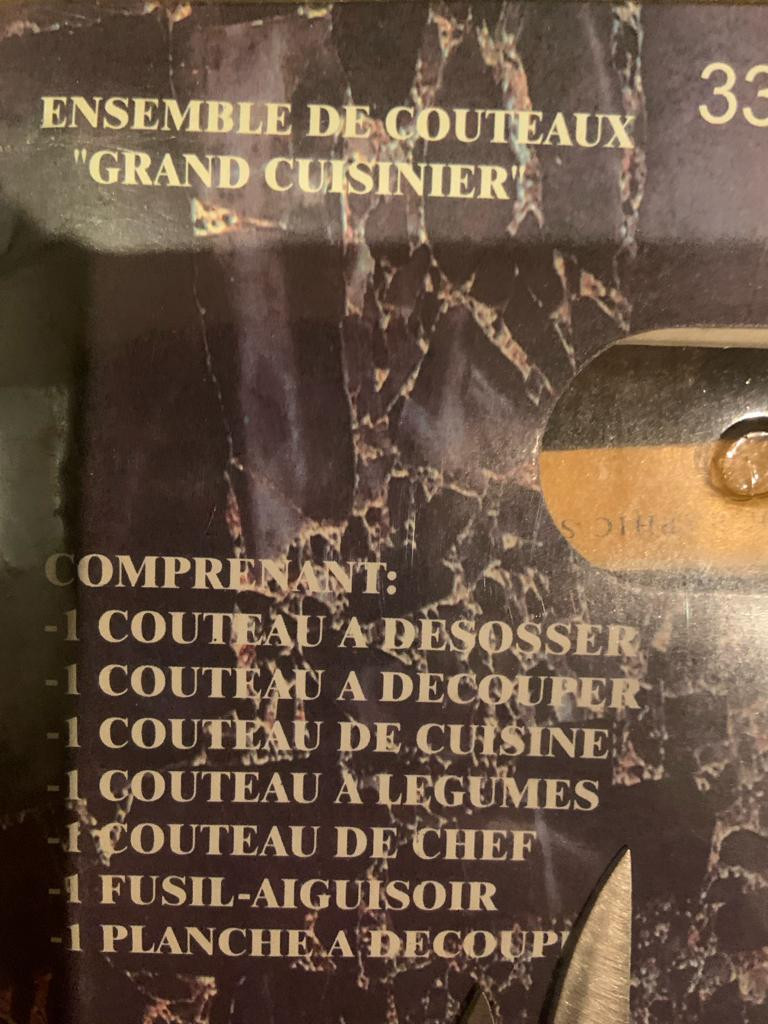 Te koop; messenset keuken koken bakken  Barbecue messen