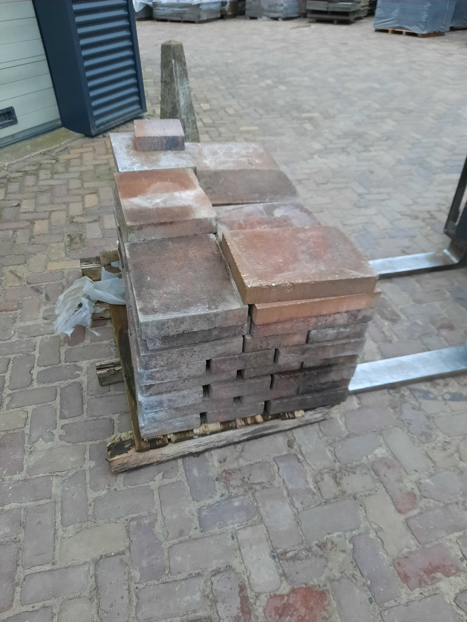 Partij beton wildverband rood/grijs 6 cm dik
