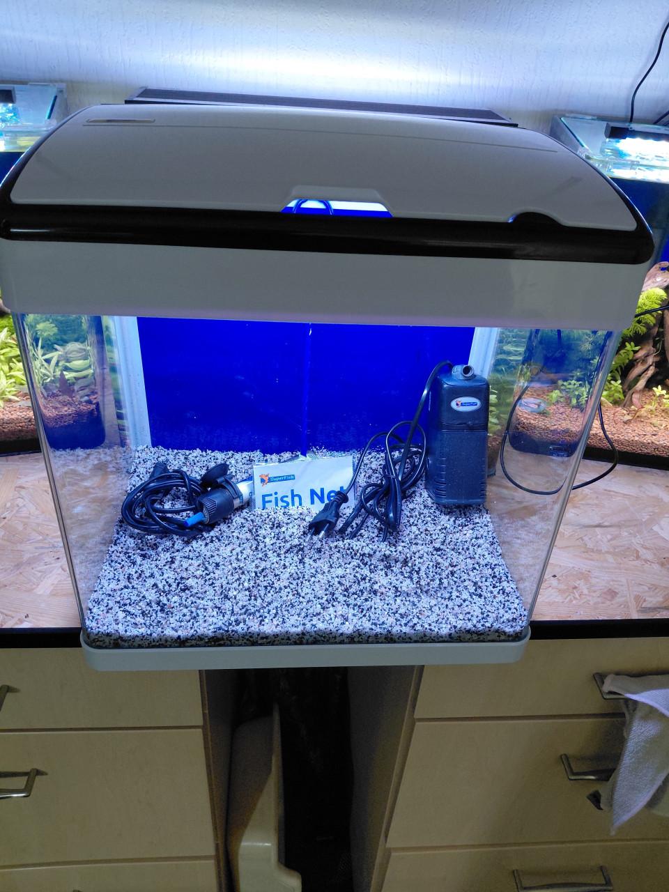 3 x panoramisch aquarium 35 ltr