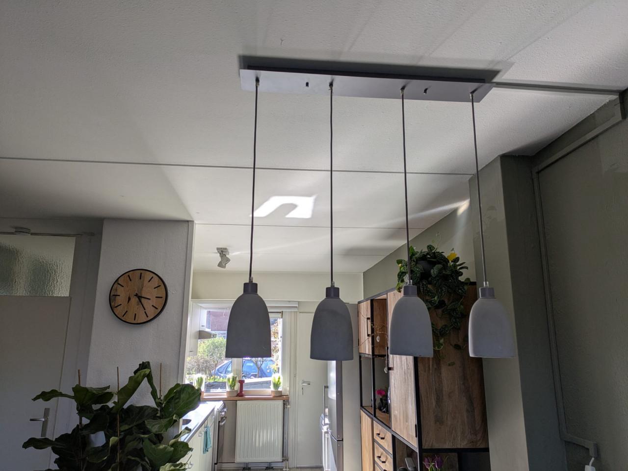 Hanglamp 4-lamps beton