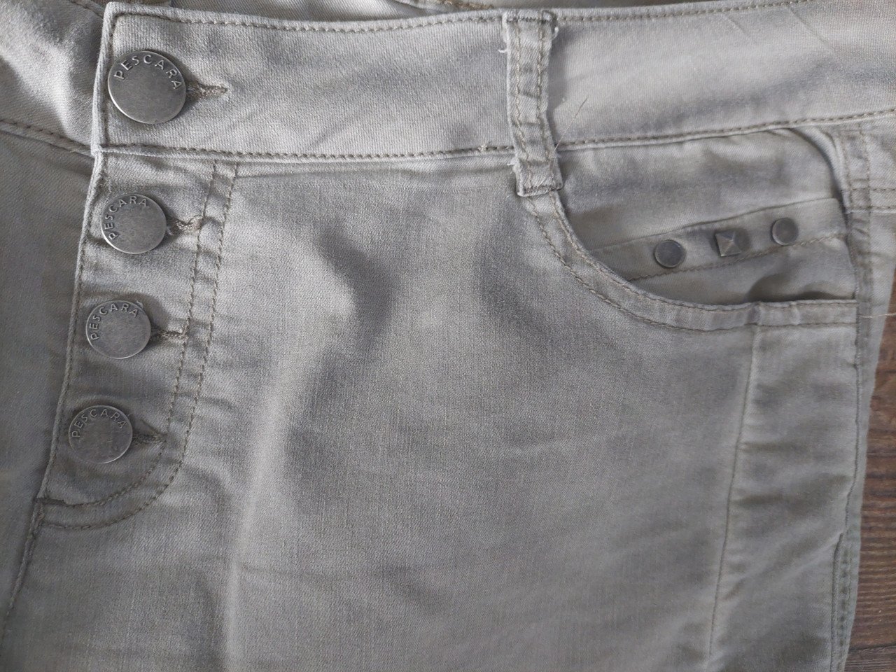 Khaki/taupe Pescara 3/4 damesbroek mt 44