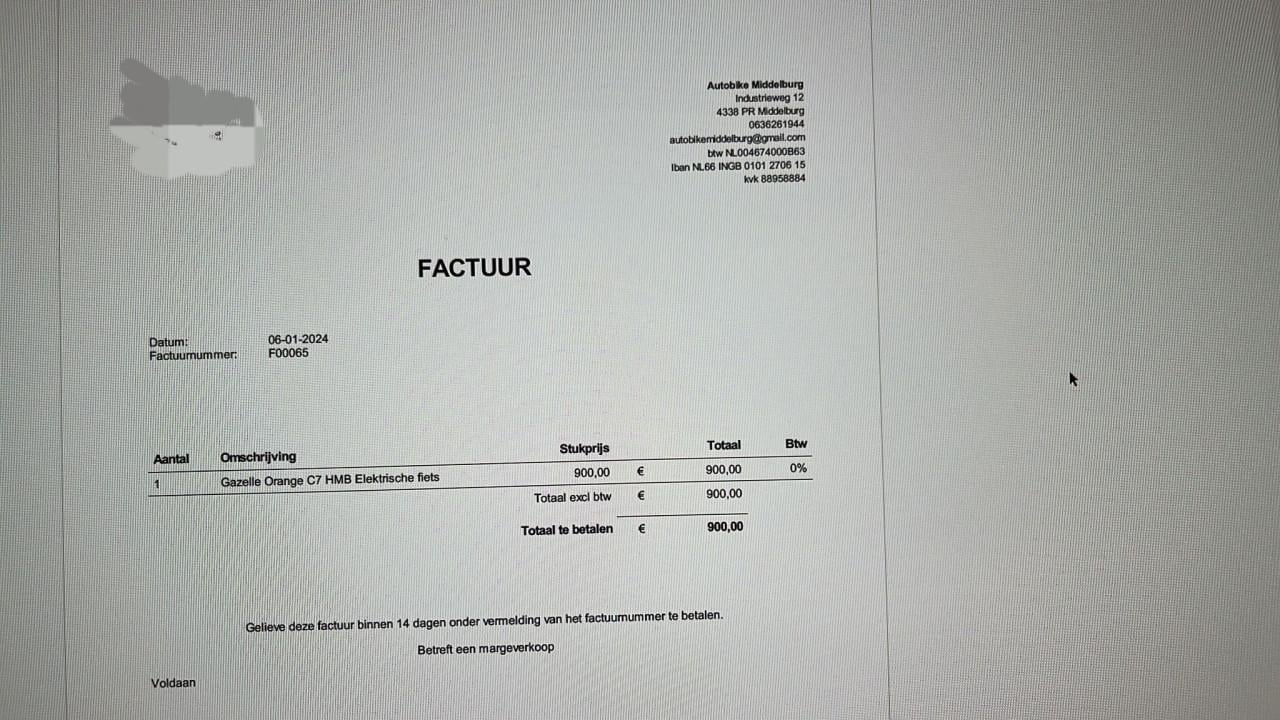 Gazelle elektrische fiets (opknapper)