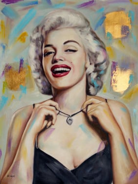 " Marilyn Monroe " Olieverfschilderij van Eran Di Capri