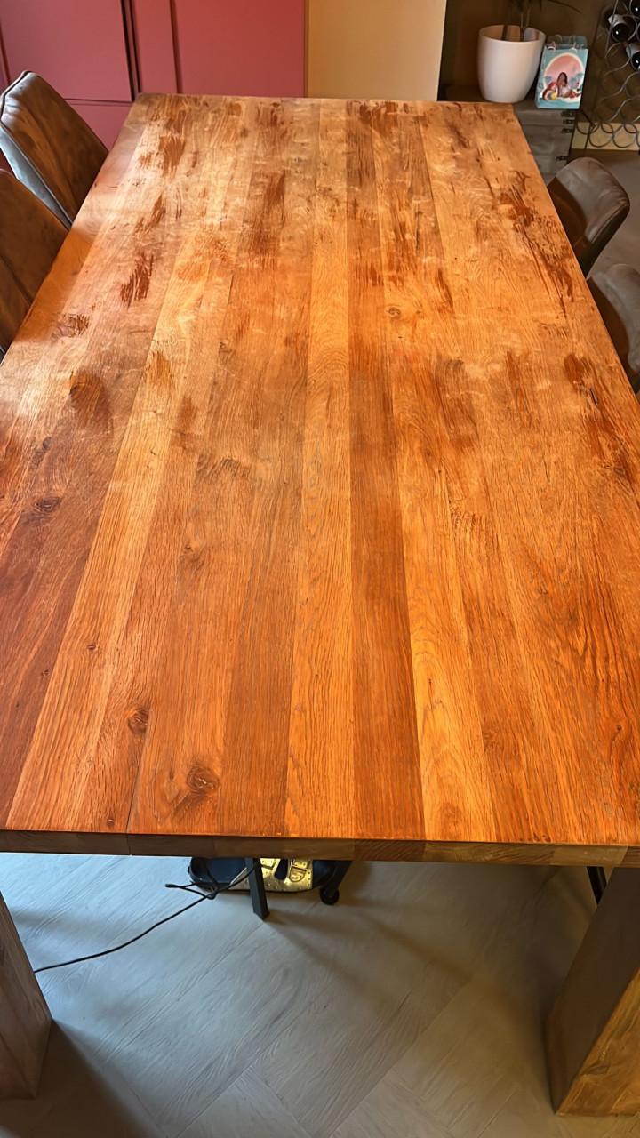 Eetkamertafel massief hout