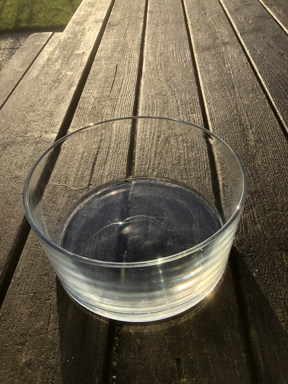 Ronde glazen schaal / vaas Ø25cm H10 cm