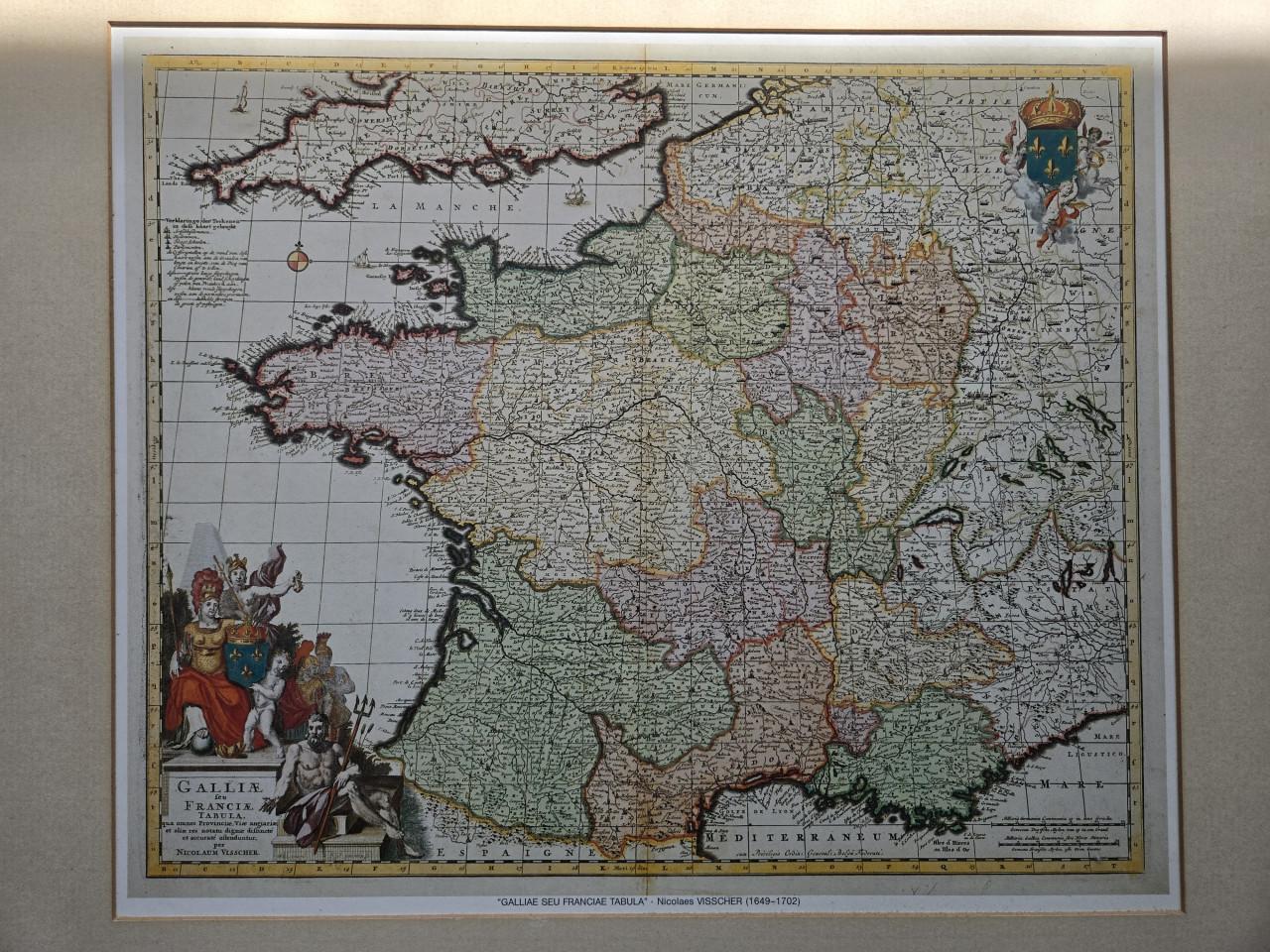 6x Historische landkaart reproduktie 57x50 cm. Prijs is per stuk