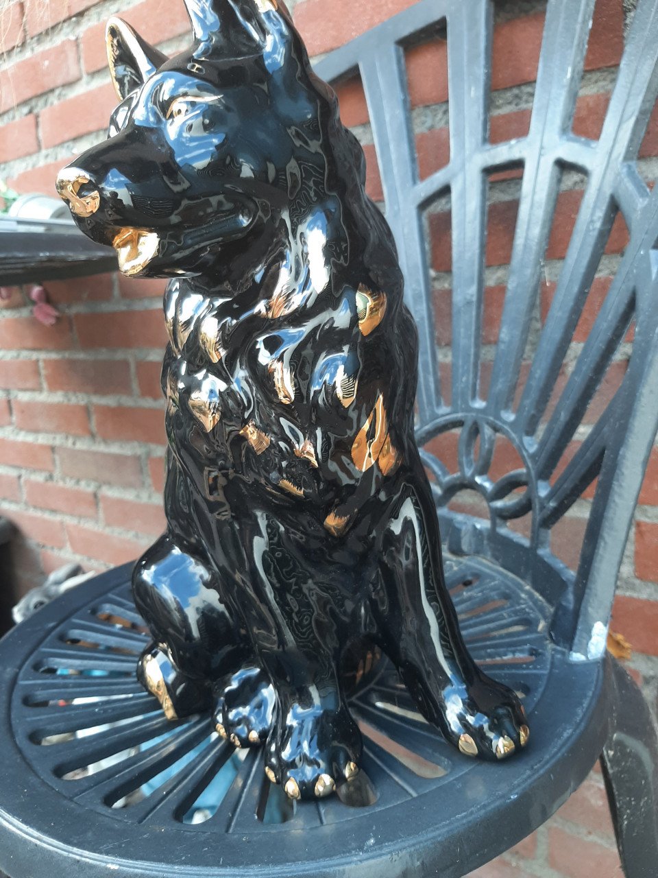 Hondenbeeld steen 34 cm