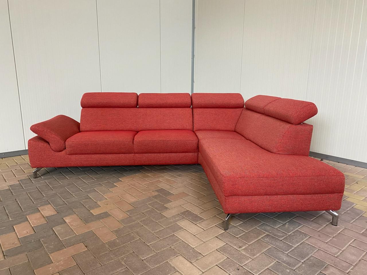 GRATIS LEVERING HEEL NL Mooi Rode Stoffen Hoekbank