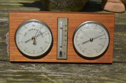 Leuk weerstation, Duits. Baro- Hygro- en Thermometer