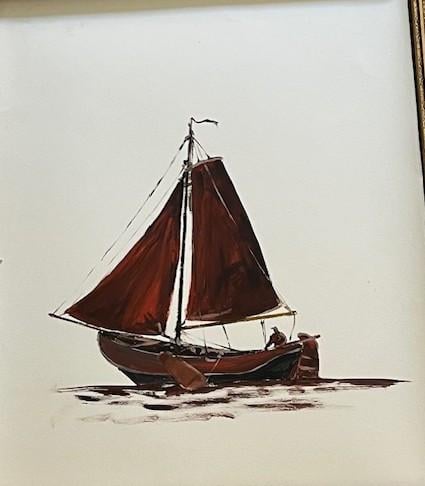 Div schilderijen van oude visserij