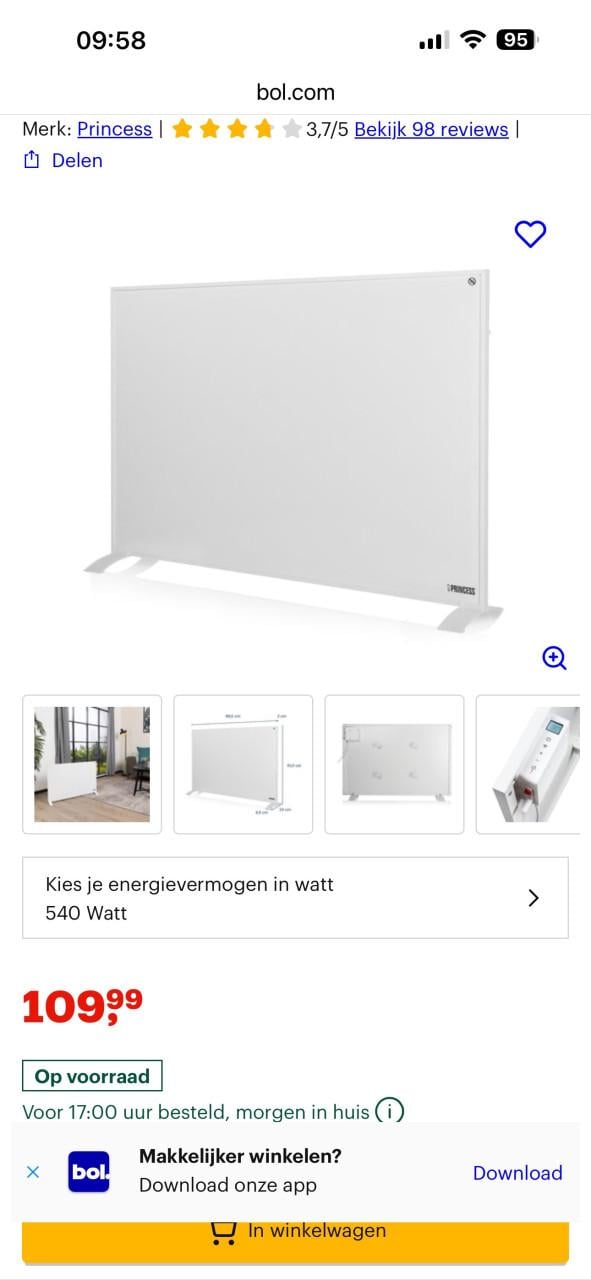 Infrarood warmtepaneel Princess