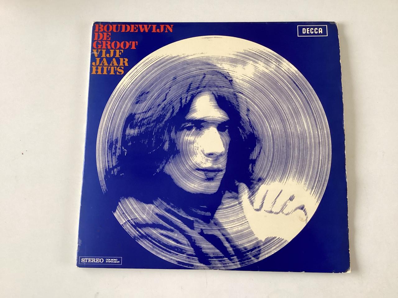 Dubbel LP.         Boudewijn de Groot.    Vijf jaar hits.