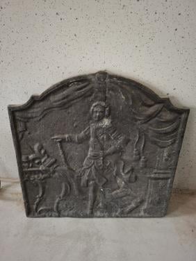 Schoorsteenplaat gietijzer met tekening