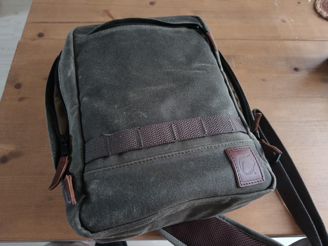 Nutsac waxed jute luxe schoudertas, als nieuw